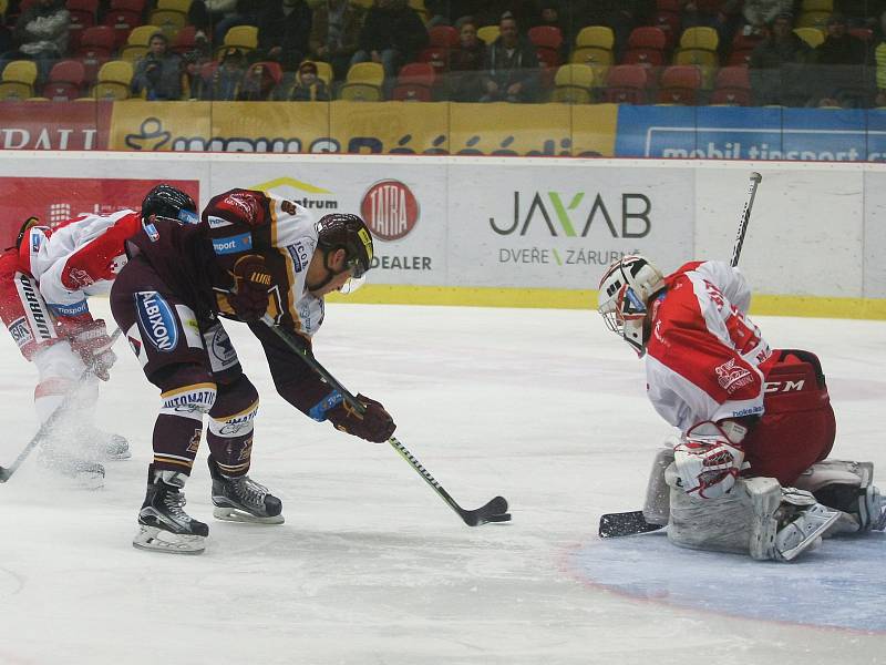 Zápas 52. kola hokejové extraligy HC Dukla Jihlava - HC Olomouc 4. března v Jihlavě.