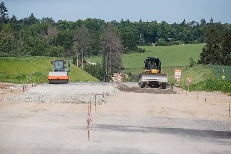 Stavba obchvatu Velkého Beranova dne 4.června 2020.