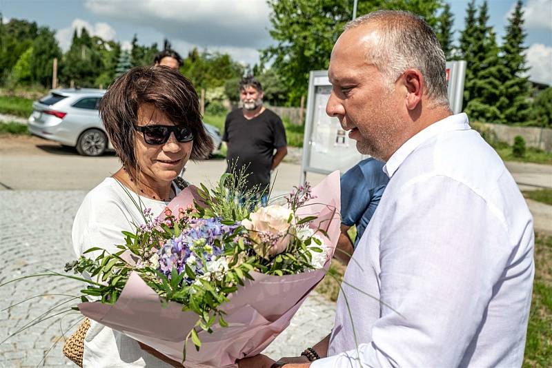 Slavnostní otevření nové hasičské zbrojnice ve Zborné.