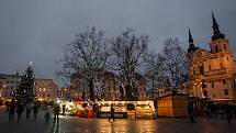 Vánoční trhy na Masarykově náměstí v Jihlavě.