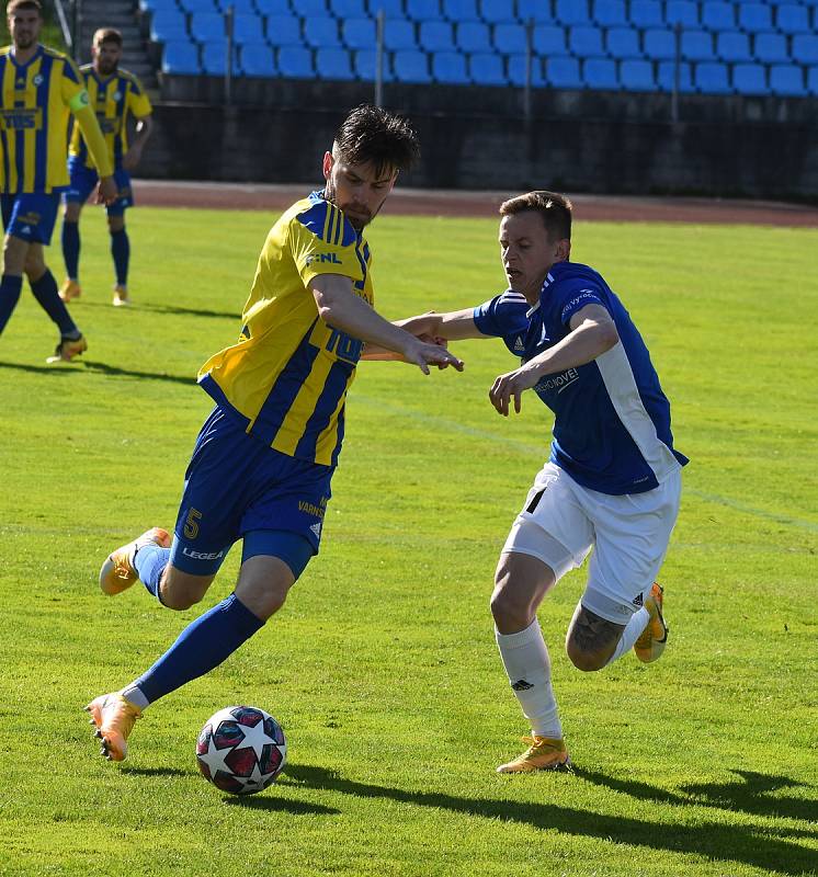 Utkání 22. kola FORTUNA:NÁRODNÍ LIGY mezi FK Varnsdorf a FC Vysočina Jihlava.