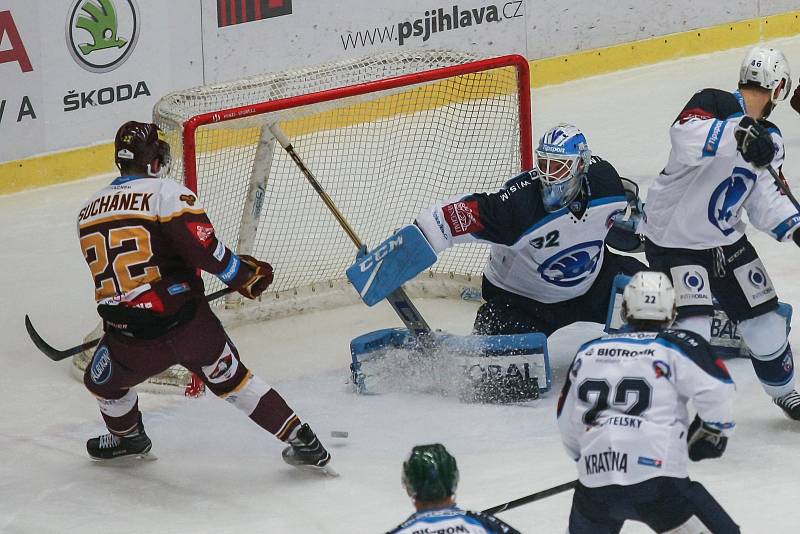 Utkání 48. kola hokejové extraligy: HC Dukla Jihlava - HC Škoda Plzeň, 6. února 2018 v Jihlavě.