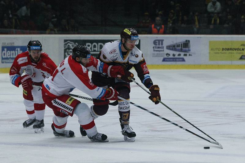 Zápas 27. kola hokejové extraligy mezi týmy HC Dukla Jihlava a HC Olomouc.