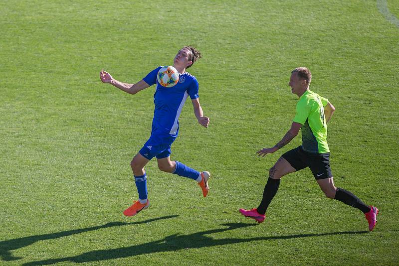 Fotbalové utkání 28. kola FNL mezi FC Vysočina Jihlava a 1. SK Prostějov.