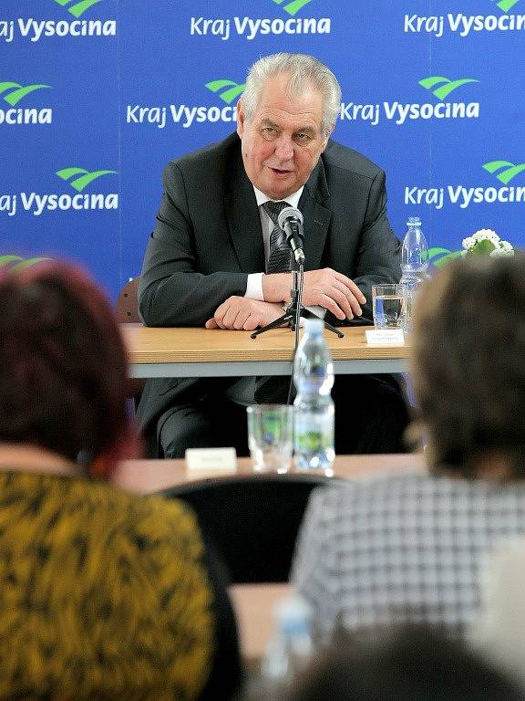 Prezident Miloš Zeman na Vysočině.