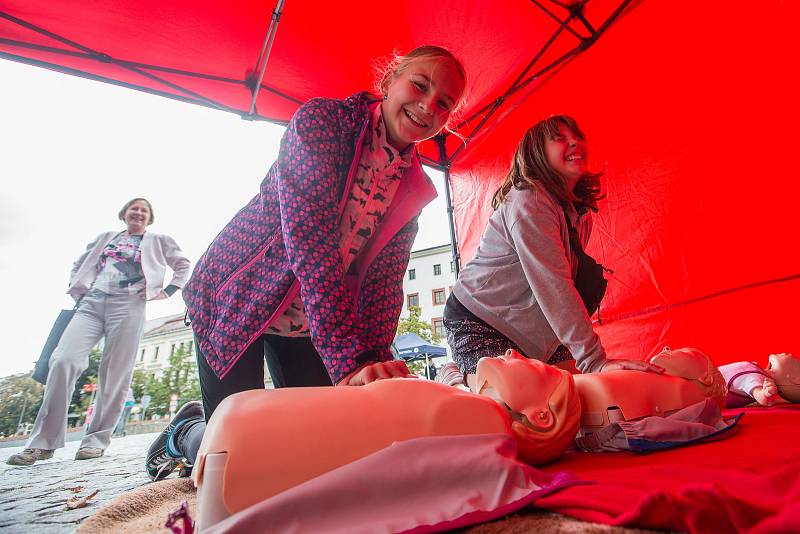 Evropský týden mobility na Masarykově náměstí v Jihlavě.