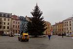 Pondělí 8. ledna dopoledne jihlavské Masarykovo náměstí.