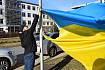 Ukrajinská vlajka na sídle Kraje Vysočina.