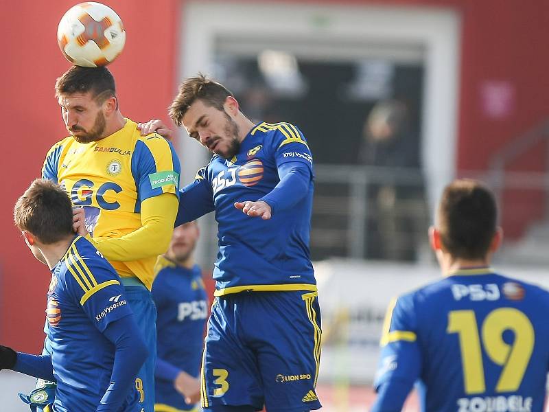 Zápas 19. kola první fotbalové ligy mezi FC Vysočina Jihlava a FK Teplice, 3. března 2018 v Jihlavě.