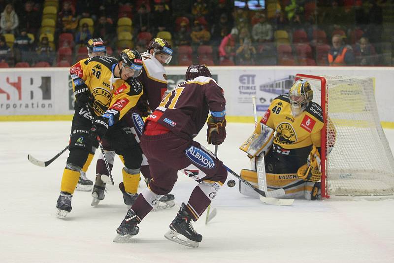 Zápas 36. kola hokejové extraligy HC Dukla Jihlava - HC Verva Litvínov.