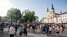 Demonstrace proti Andreji Babišovi na Masarykově  náměstí v Jihlavě.