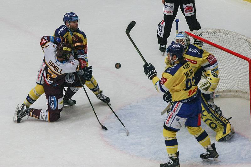 Zápas 31. kola hokejové extraligy mezi HC Dukla Jihlava a Aukro Berani Zlín, 20. prosince v Jihlavě.