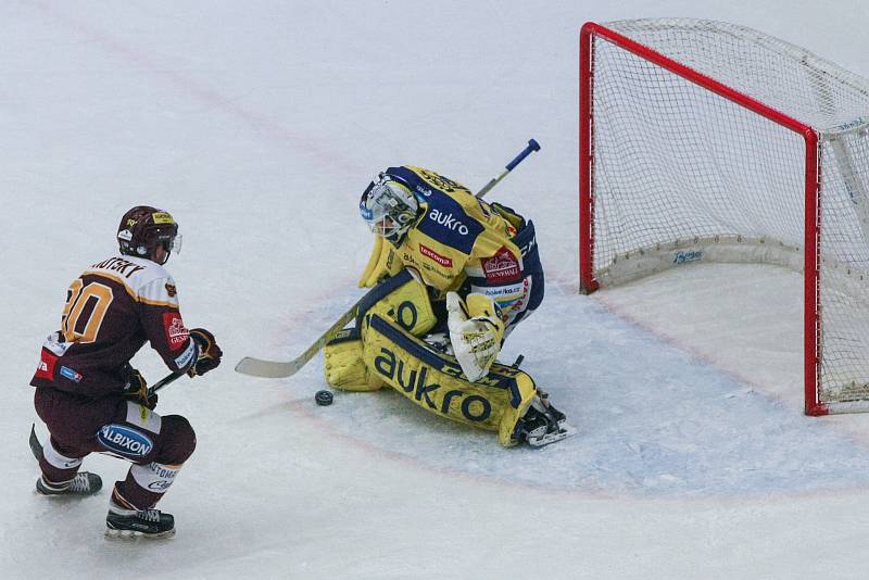 Zápas 31. kola hokejové extraligy mezi HC Dukla Jihlava a Aukro Berani Zlín, 20. prosince v Jihlavě.