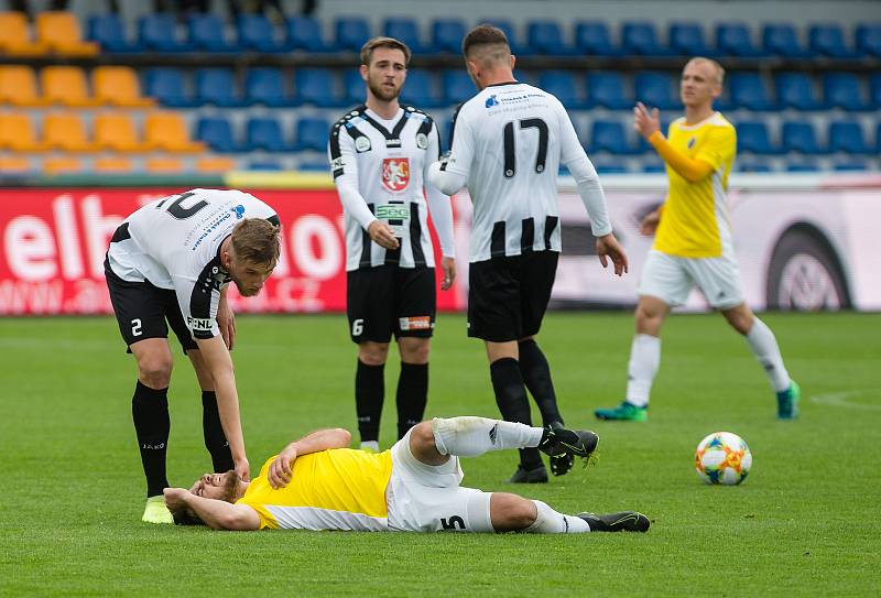 Fotbalové utkání 21. kola FNL mezi FC Vysočina Jihlava a FC Hradec Králové.