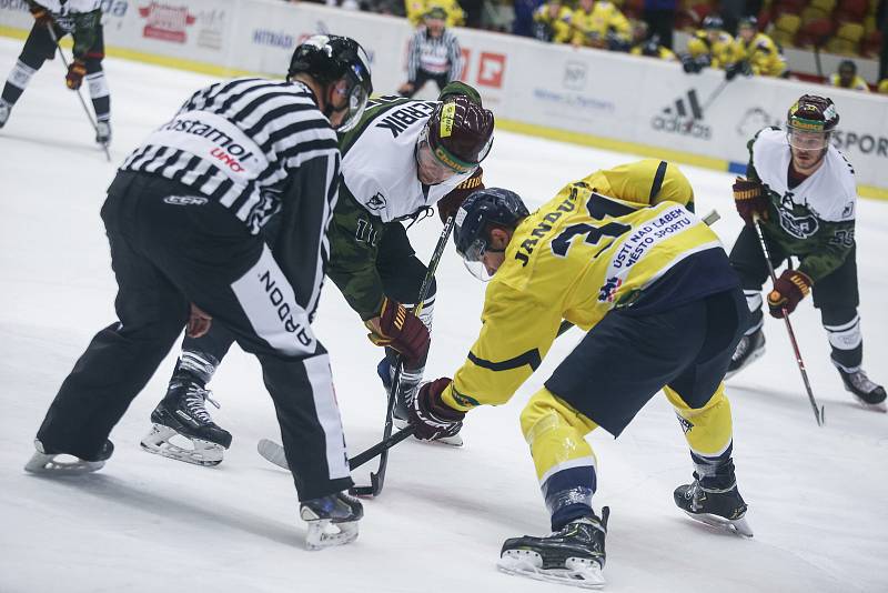 Utkání 22. kola Chance ligy mezi HC Dukla Jihlava a HC Slovan Ústí nad Labem.