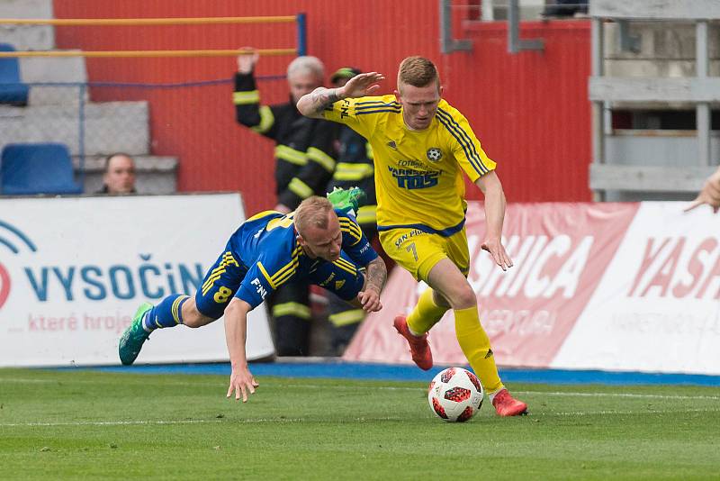 Utkání 21. kola FNL mezi FC Vysočina Jihlava a FK Varnsdorf.