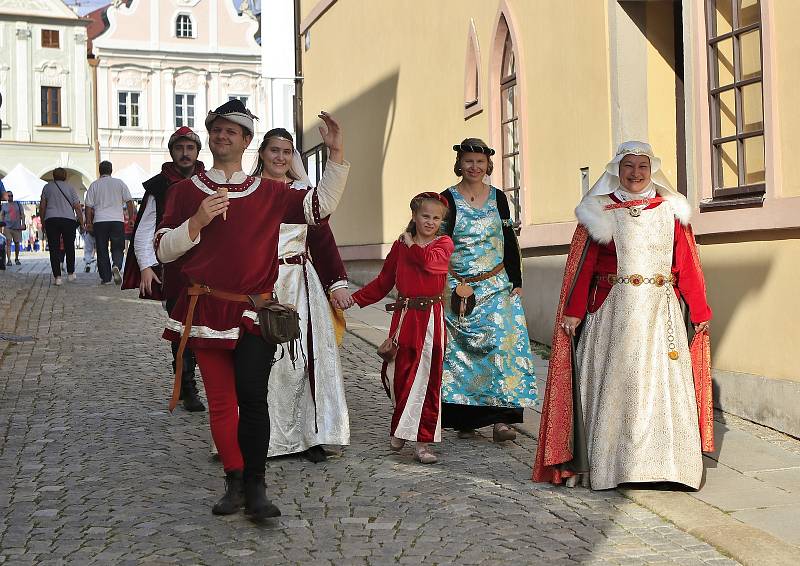 Historické slavnosti v Telči a následné lety balónem.