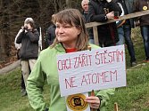 Lidé na Čeřínku protestovali proti úložišti