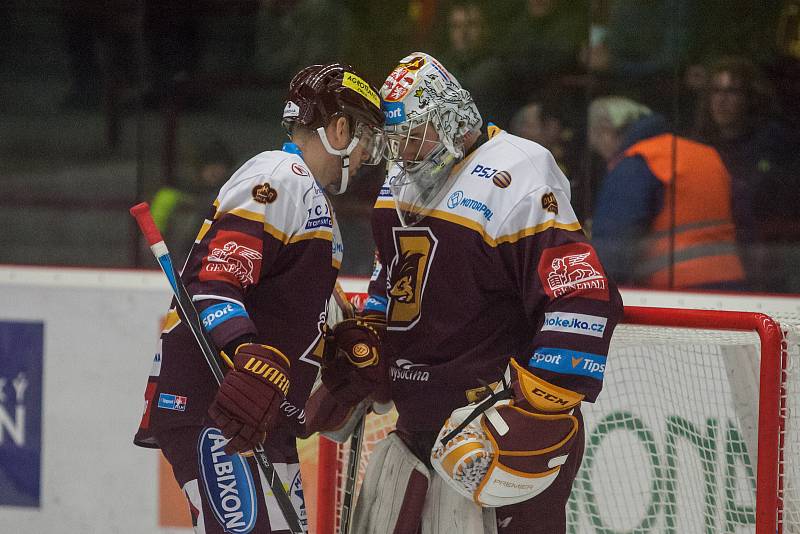 Zápas 24. kola hokejové extraligy mezi týmy HC Dukla Jihlava a Bílí Tygři Liberec.