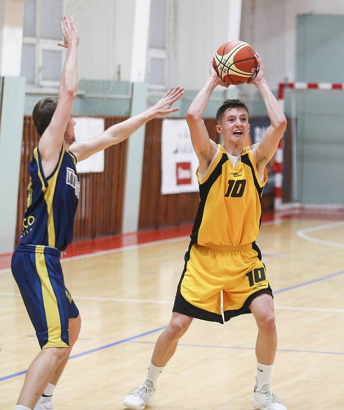 Utkání basketbalové 1. ligy mezi BC Vysočina a BK Opava B.
