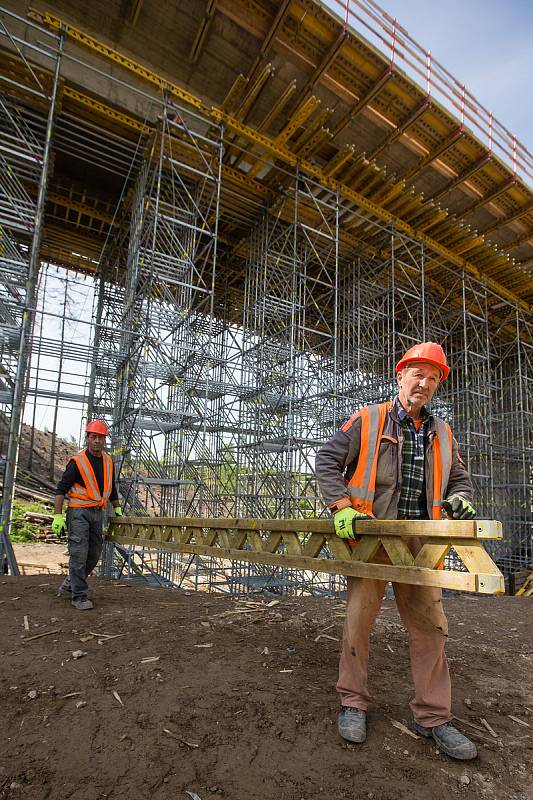 Stavba obchvatu Velkého Beranova dne 4.června 2020.