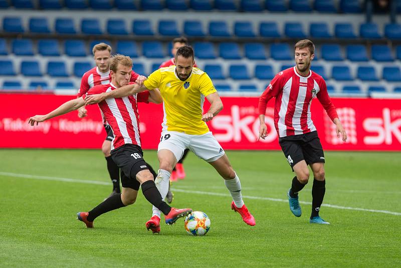 Fotbalové utkání 24. kola FNL mezi FC Vysočina Jihlava a FK Viktoria Žižkov.