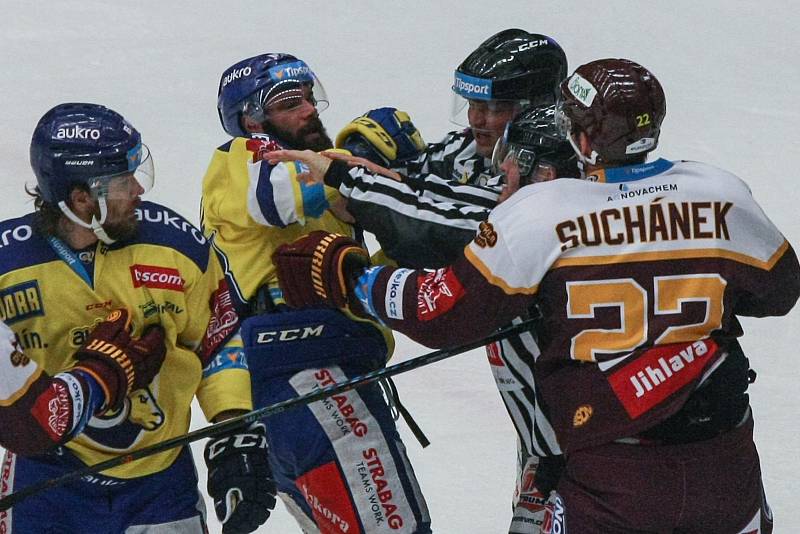 Zápas 31. kola hokejové extraligy mezi HC Dukla Jihlava a Aukro Berani Zlín, 20. prosince v Jihlavě.