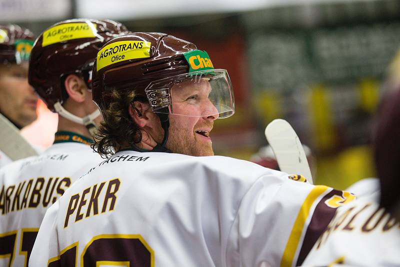 Utkání o účast v předkole play-off 2019/20 mezi HC Dukla Jihlava a SK Horácká Slavia Třebíč.