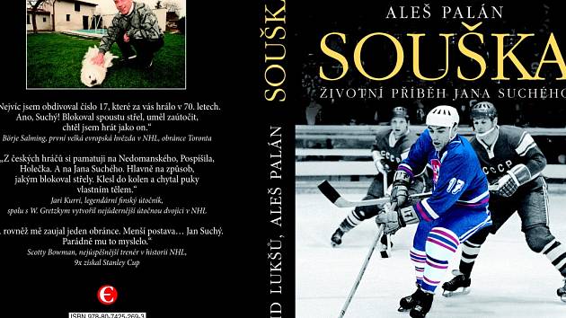 Takto vypadá obálka knihy s názvem Souška – životní a sportovní příběh hokejisty Jana Suchého.