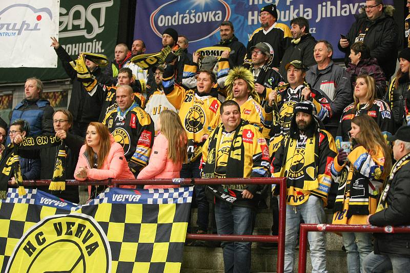 Zápas 36. kola hokejové extraligy HC Dukla Jihlava - HC Verva Litvínov.