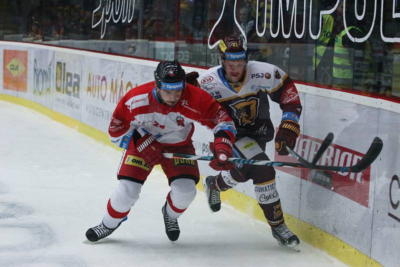 Zápas 27. kola hokejové extraligy mezi týmy HC Dukla Jihlava a HC Olomouc.