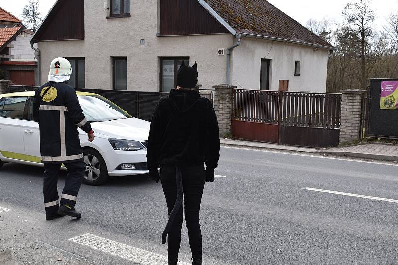 Masopustní průvod prošel uplynulou sobotu také Kostelcem u Jihlavy.