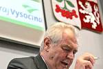 Prezident Miloš Zeman na Vysočině.