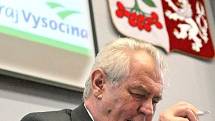 Prezident Miloš Zeman na Vysočině.