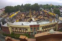Pohled na stadion ze střechy Vysoké školy polytechnické. Foto: poskytlo město Jihlava
