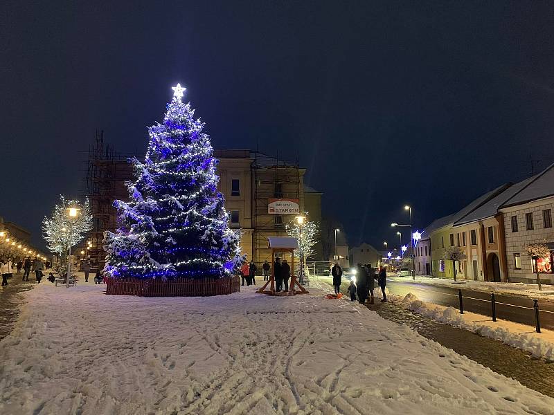 I druhé největší město Jihlavska, Třešť, má krásný vánoční strom.