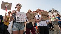 Na Masarykově náměstí v Jihlavě se 5. června sešli lidé na demonstraci proti premiérovi Andreji Babišovi a chystané vládě s podporou komunistů.