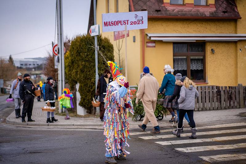 Masopustní průvod prošel v sobotu 11. února 2023 polenským Zápeklím.