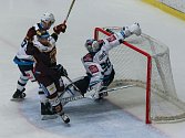 Zápas 43. kola hokejové extraligy mezi HC Dukla Jihlava a Piráty Chomutov.
