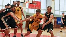 Basketbalové utkání mezi BC Vysočina a Královští sokoli.