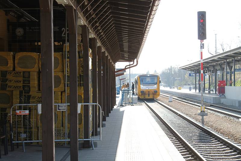 Vlakové nádraží v Třebíči.