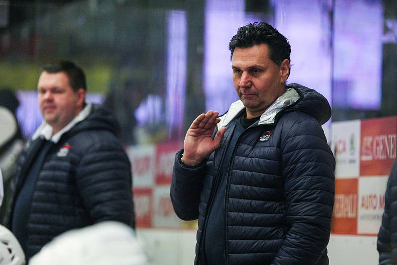 Zápas 43. kola hokejové extraligy mezi HC Dukla Jihlava a Piráty Chomutov.