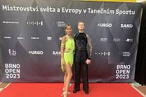 Václav Kratochvíl a Adéla Mikulová, úspěšní tanečníci TJ Sokol Bedřichov TK Chrisstar Jihlava.