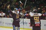 Zápas 3. kola baráže o hokejovou extraligu: HC Dukla Jihlava - HC Verva Litvínov, 1. dubna v Jihlavě.