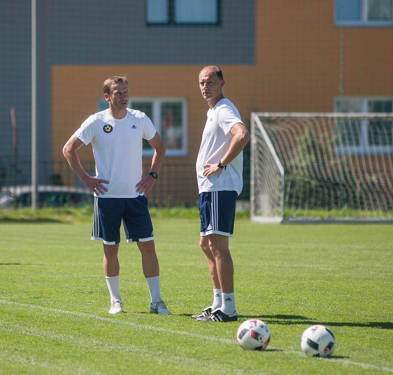 Příprava fotbalistů FC Vysočina Jihlava.