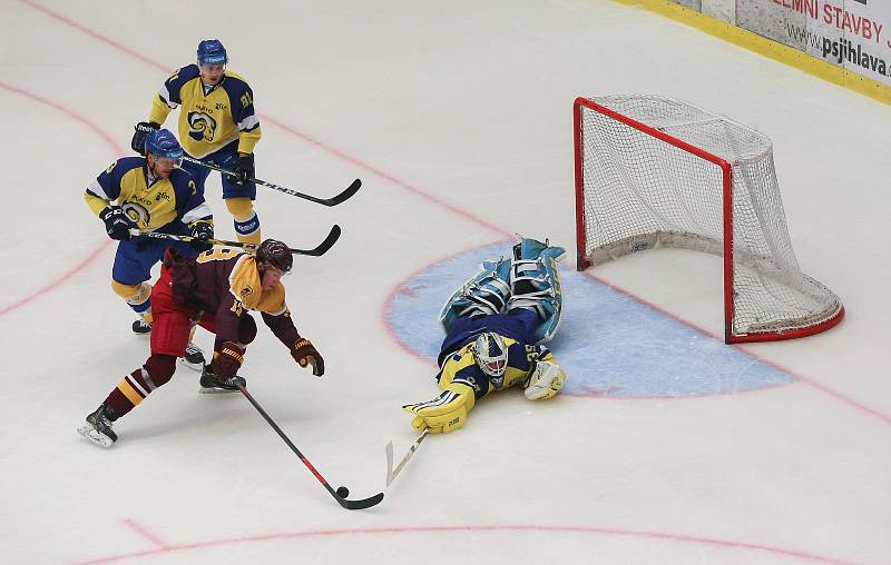 Přípravné utkání mezi HC Dukla Jihlava a Aukro Berani Zlín.