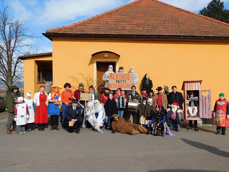 Masopustní průvod v Chlumku.