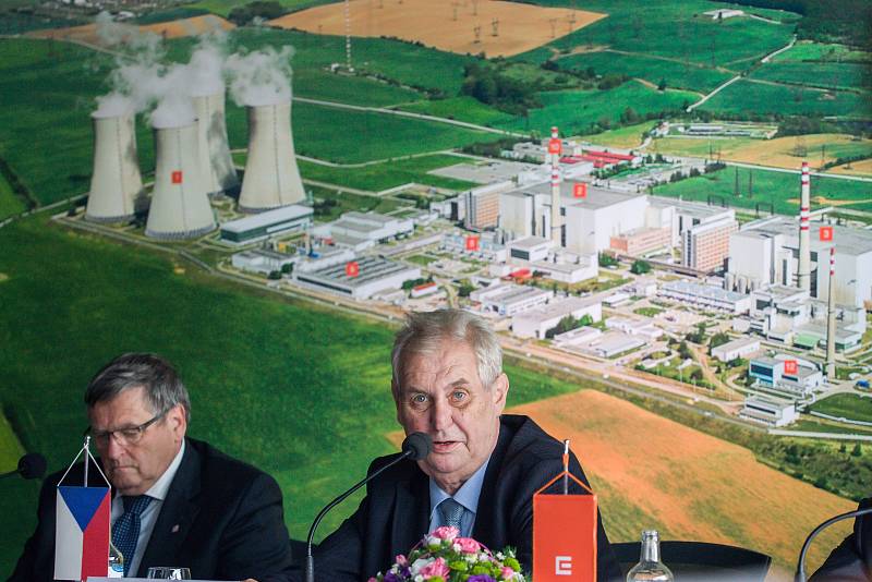 Návštěva prezidenta republiky v Kraji Vysočina v roce 2017. Setkání se zaměstnanci Jaderné elektrárny Dukovany.