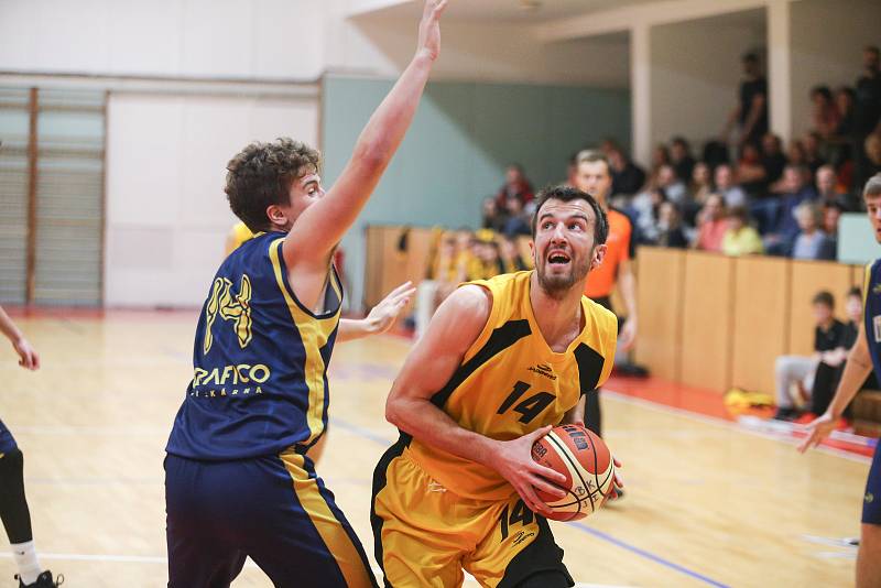 Utkání basketbalové 1. ligy mezi BC Vysočina a BK Opava B.