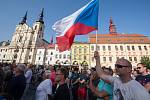 Demonstrace proti Andreji Babišovi na Masarykově  náměstí v Jihlavě.